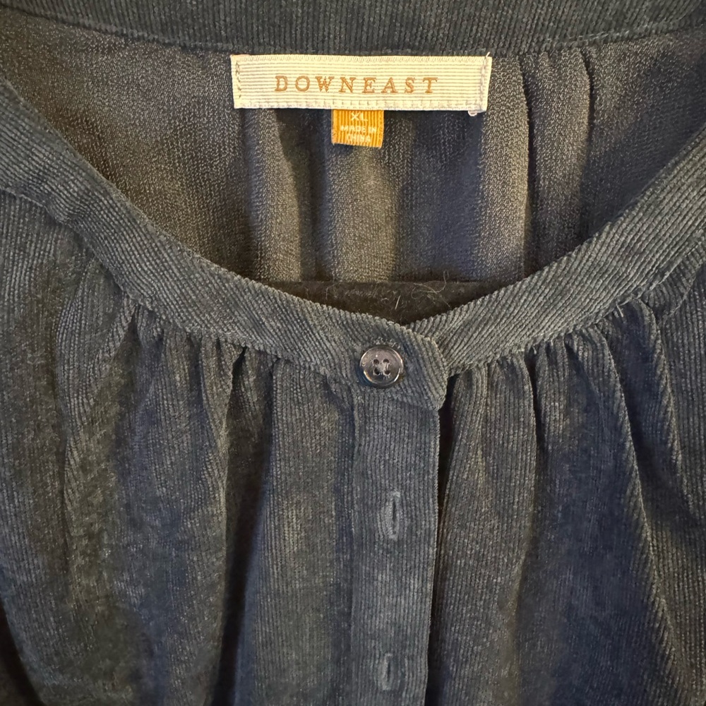 DownEast Charcoal Corduroy Top
